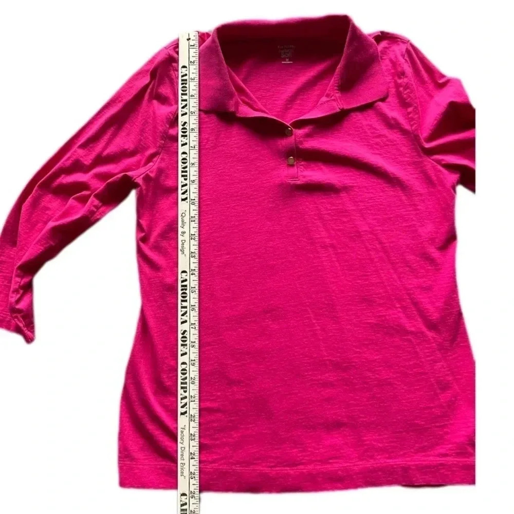 Kim Rogers Perfectly Soft 3/4 Sleeve Women’s Pink Casual Shirt Medium - Picture 8 of 9